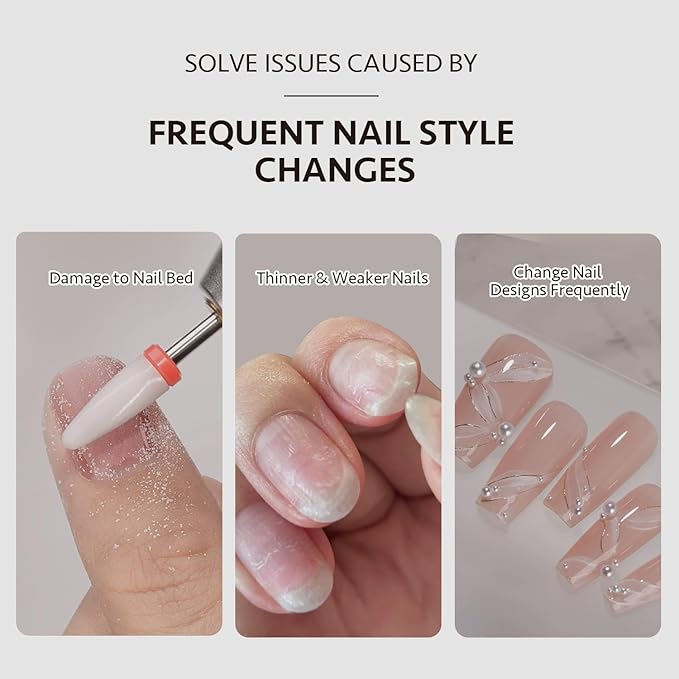 GAOY Air Dry Peel Off Base Coat, 16ml Practice Base for Nail Colors Test, Temporary Wear and Easy to Peel, No UV/LED Lamp Needed