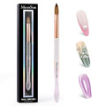MelodySusie Kolinsky Acrylic Nail Brush, 80% Pure Kolinsky Hair, Professional Nail Brush for Acrylic Powder Nail Extension and 3D Nail Carving, Nail Art Tools for DIY Home Salon, Size 10