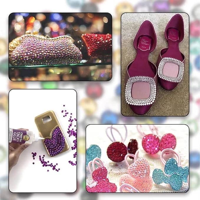 18000pcs (3.4.5mm) 5D Nail Rhinestone DIY Flat Bottom Kit Phone Case Accessories Jelly Flatback AB Jelly Rhinestones Kit AB for Nail Design Charms Gem (4MM9000PC)