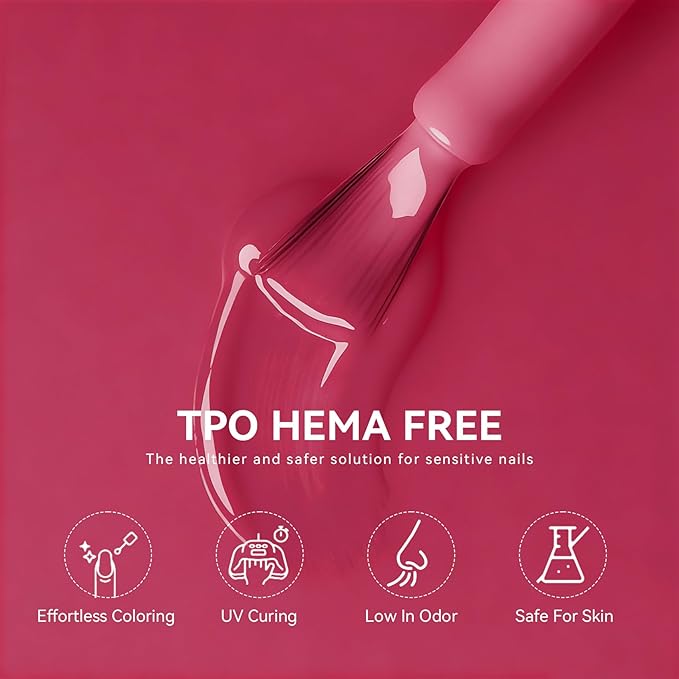 MEGIOR Rose Bud Gel Nail Polish 0.5 Fl Oz Dusty Roses Soak Off UV LED Lamp Light Cure Gel Polish Kit for Salon and Nail Art Starter Manicure DIY at Home
