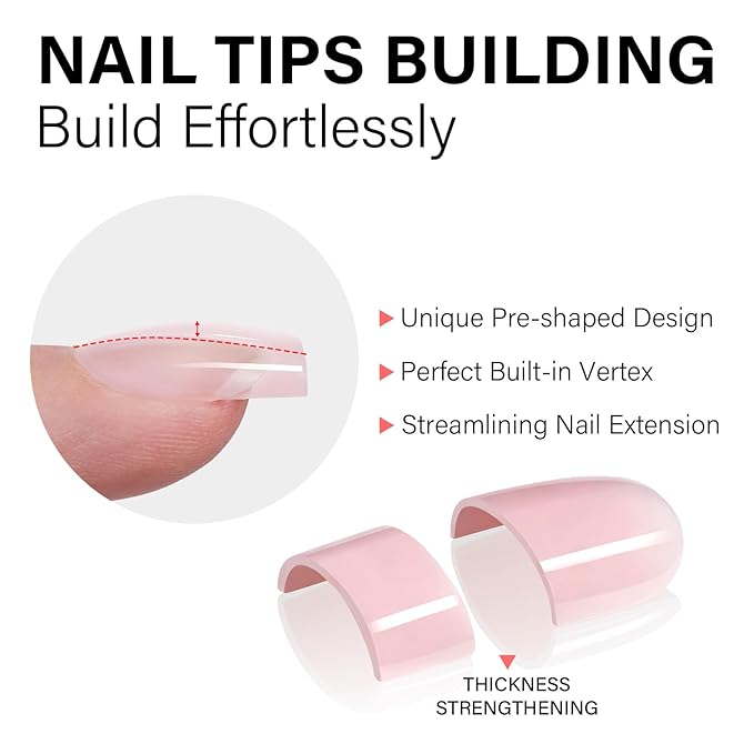 AILLSA RealFit Nude Pink Press On Nails Short Square - Pre-Shaped 4 in 1 False Nails Set, Long-Lasting Nail Extensions for Salon Home DIY Gifts 150 PCS