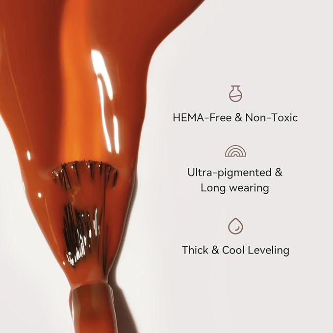 vettsy HEMA-Free Nude & Pink Gel Nail Polish Kit - 6 Elegant Long-Lasting Soak-Off UV/LED Gel Polishes - Vegan & Cruelty-Free for Healthy, Chip-Resistant Nails