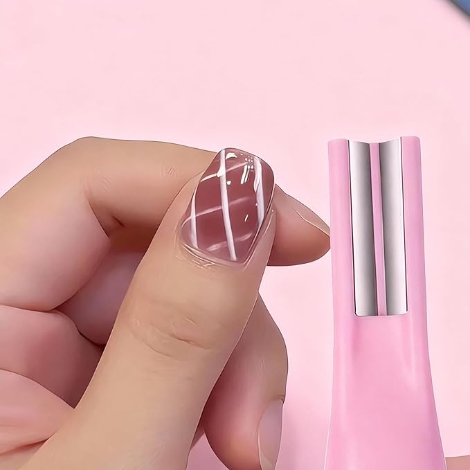 2 Pcs Nail Art Cat Eye Magnets For Nails, 2 Kinds Of 3 In 1 Versatile Magnet Tool For Cat Eye Gel Polish Magnets, Upgrade Magnetic Nail Art Tools, Heart, Lines & Cylinder Cateye Magnets