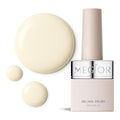 MEGIOR Ivory Gel Nail Polish 0.5 Fl Oz Milky White Soak Off UV LED Lamp Light Cure Gel Polish Kit for Salon and Nail Art Starter Manicure DIY at Home