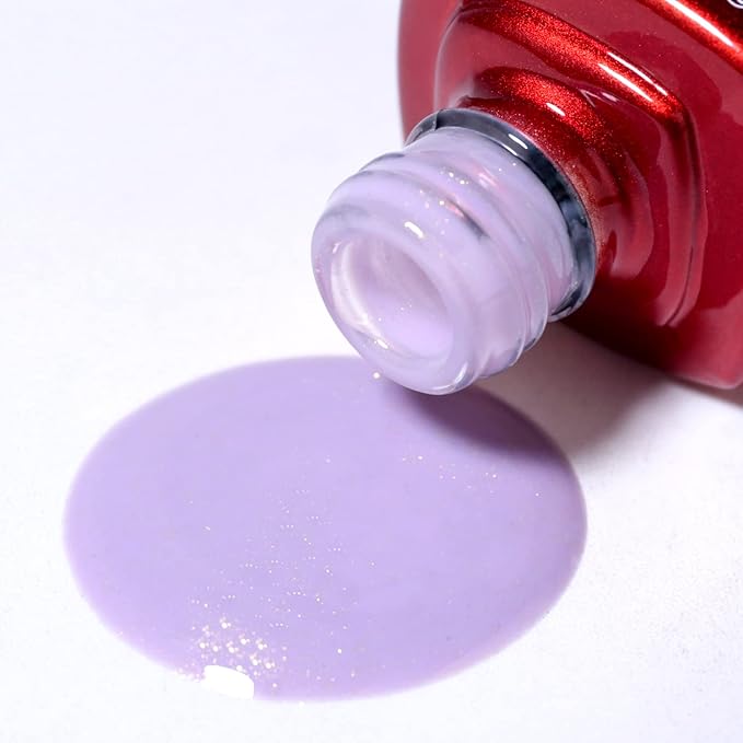 Jelly Gel Nail Polish,15ml Lavender Purple Gold Glitter