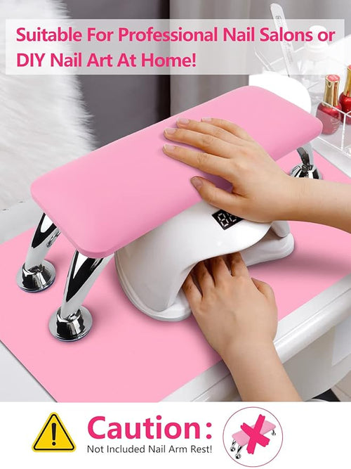 (MAT ONLY) Nail Art Table Mat, Nail Arm Rest Pad for Acrylic Nails, Soft Microfiber PU Leather Nail Mat for Table, Foldable Nail Hand Rest Pillow Manicure Pad, Acrylic Nail Desk Mat for Nail Cushion