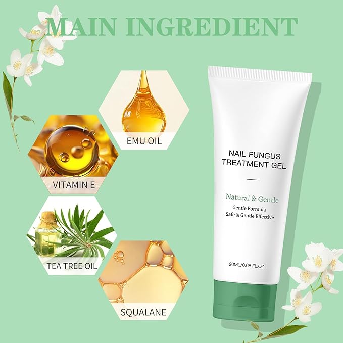 Natural Nail Treatment Gel, Nail Growth Serum for Repair & Strengthener (2)