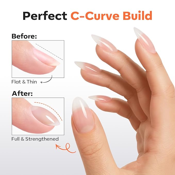 modelones Builder Nail Gel Top Coat 15 ML No Wipe for Cat Eye and Chrome Powder Ultra Gloss Clear Gel Polish Apex Building Nails Strengthener Extension Long Last Soak Off U V Manicure Gift for Women