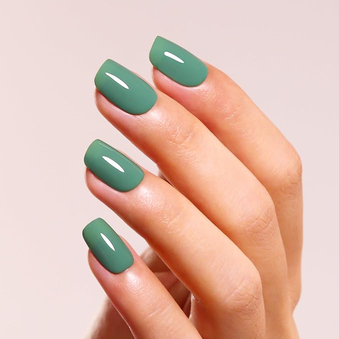 Gel Polish, 0.5 Fl Oz Olive Green Gel Nail Polish Autumn Winter Soak Off LED UV Gel Nail Polish Art Starter Manicure Salon DIY Nail Gel Polish