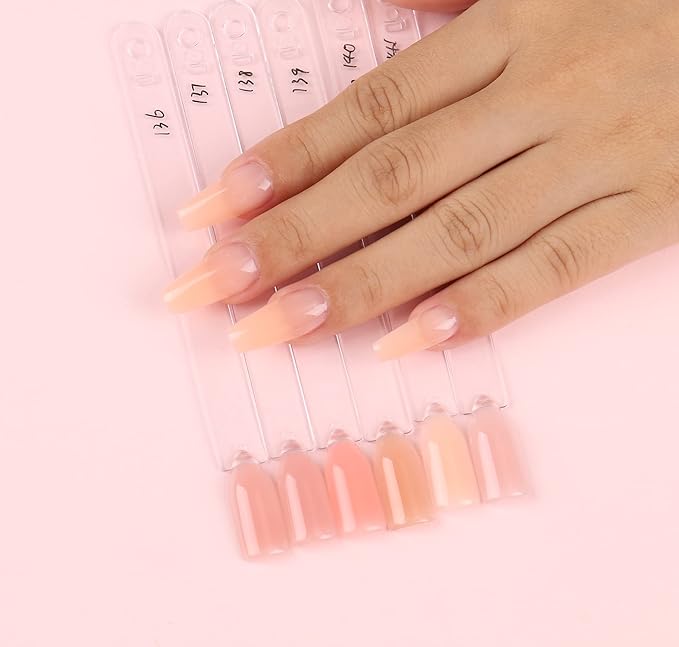 AIMEILI Builder Base Sheer Color Gel, Hema Free, Cruelty Free, Vegan, No Need Slip Solution, Soak Off Gel Nail Polish 6pcs X 10ml - Kit Set 34