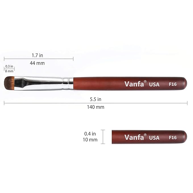 Vanfa French Brush for Nails, Clean up brush for Gel Nail Polish F16