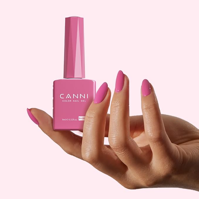 CANNI Red Pink Gel Nail Polish, 1Pcs Red Gel Polish Baby Pink Color Nail Polish High Gloss Soak Off U V Nail Manicure Salon DIY