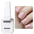 Vishine Milky Pink Rubber Builder Base Gel Nail Polish, 6 in 1 Builder for Strengthen Apex Building Extension Long Lasting Protect U V Cured Color Based Manicure for Fragile Nails Art Home Salon R063