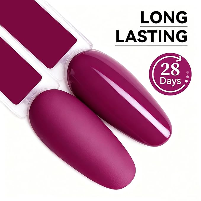 MEGIOR Viva Magenta Gel Nail Polish 0.5 Fl Oz Violet Red Long Lasting Soak Off UV LED Lamp Light Curing TPO Free Gel Polish Kit for Salon and Nail Art Starter Manicure DIY at Home