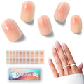 Semi Cured Gel Nail Strips, 20 pcs Nail Wraps, Glaze Stickers, Salon Quality French Manicure, Full Decal Gel Polish Strips, Long Lasting SCG, Easy on, UV Required (Butterfly Fairy)