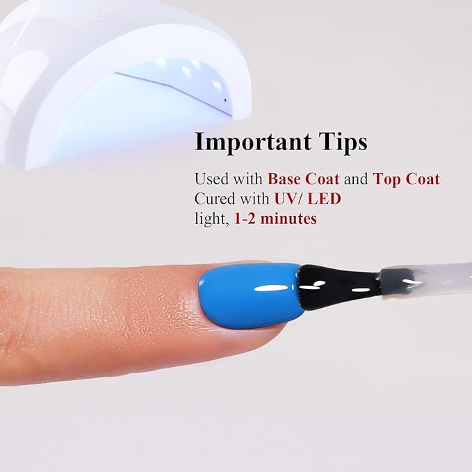 Gel Polish, 0.5 Fl Oz Royal Blue Nail Gel Polish Spring Summer Art Starter Manicure Salon DIY Soak off UV LED Design