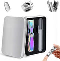 Stainless Steel Large Mouth Nail Clippers, 2025 Upgrades Large Wide Jaw German Clipper for Thick Nails, Angled Head Long Handled Toe Nail Clippers with Wide Jaw Opening (with rubbing Strips-Colorful)