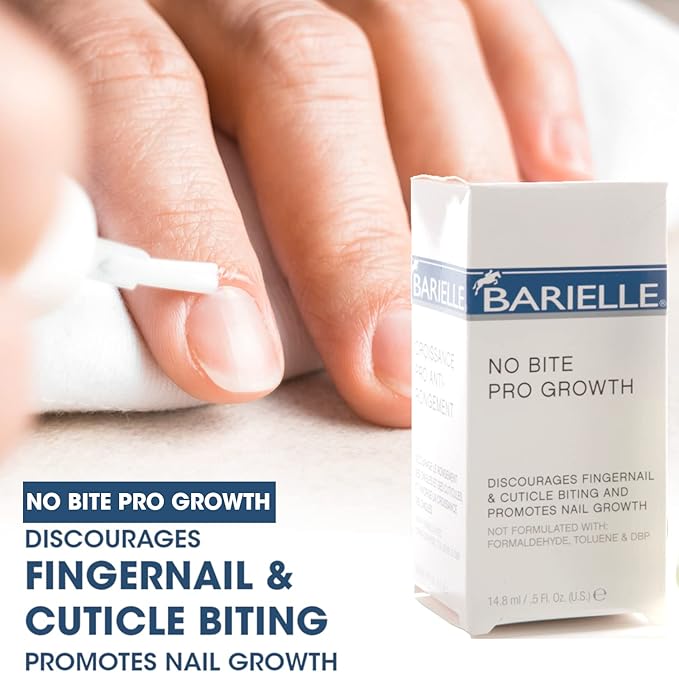 Barielle No Bite Pro Growth, 0.5 Ounce - Nail Biting Prevention Treatment for Adults & Children, Stops Nail Biting - MADE IN USA