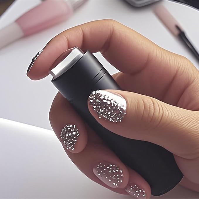 Portable Handheld UV Light For Gel Nails, LED Mini UV Nail Lamp With French Tip Stamp Silicone Head, Small Lámpara Para UñAs U V Flashlight Nail Dryer For Rhinestone Glue Decoration DIY At Home Travel