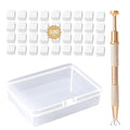 Nail Sponges Set for Ombre Gel,Nail Art Tools Set-100Pcs Nail Sponges With Gold Grabbing Pen Transparent Plastic Storage Box Used to Store Nail Art Tools