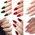 6 Packs (144 Pcs) Press on Nails Medium Almond Fake Nails Solid Color False Nails with Designs Cat Eye Glue on Nails Full Cover Glossy Shiny Glitter Acrylic Stick on Nail for Women Manicure
