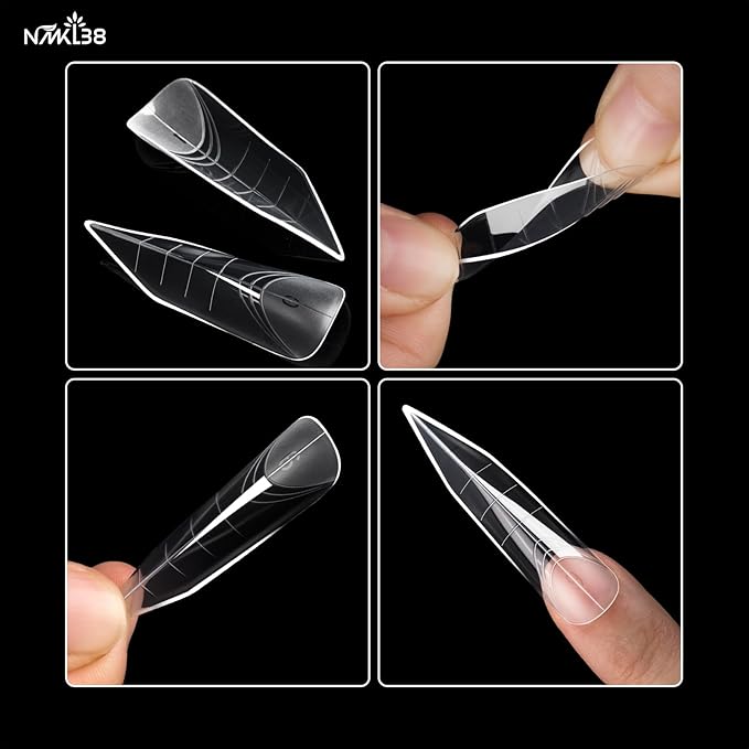 NMKL38 120PCS Dual Nail Forms 12 Sizes Extension Poly Nail Gel Full Cover