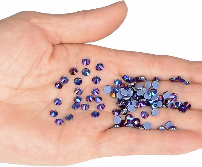 NCB 2880pcs Hot-fix Rhinestones Bulk Crystal Hot Fix Rhinestones for Crafts Clothes DIY Decoration (Amethyst AB, SS3 1.3mm)
