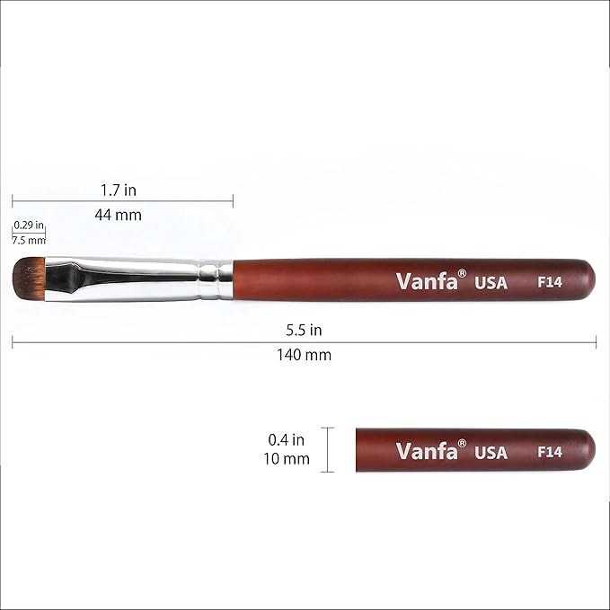 Vanfa French Brush for Nails, Clean up brush for Gel Nail Polish F14