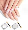 MelodySusie 2Pcs Chrome Nail Powder for Gel Nails, Pearl Powder Mirror Effect Pigment Pearlescent Mermaid Pigment Pearl Glitter for Home DIY Salon Use