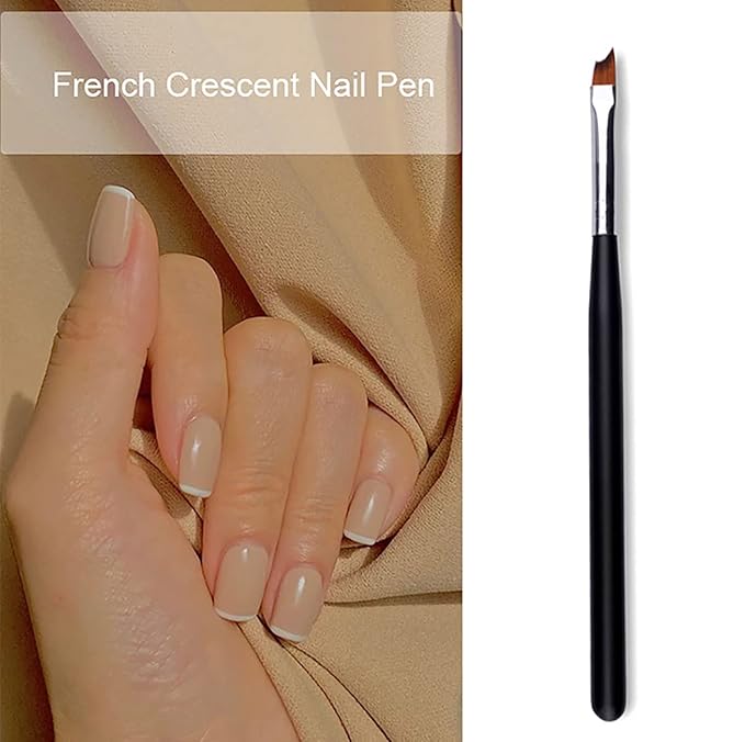 JERCLITY 6pcs Ombre Nail Brushes Set French Tip Nail Brushes UV Gel Painting Nail Gradient Brush for Nails Nail Polish Brush Gel Builder Brush Nail Art Tools Nail Clean Up Brush for Nail Art