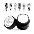 Nail Painting Gel, Nail Paint for Nail Art, Gel Polish For French Tip Tool Design For Home Salon DIY Nail Art,UV/LED Curing Required(color-01, 1SET)