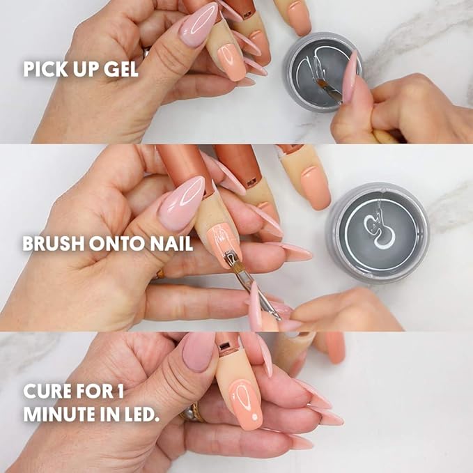 Young Nails Synergy Gel System, Foundation Gel - Builder Gel Base Coat, Superior Adhesion & Strength, Hard Gel Base Coat - Base Gel, Clear, 15g