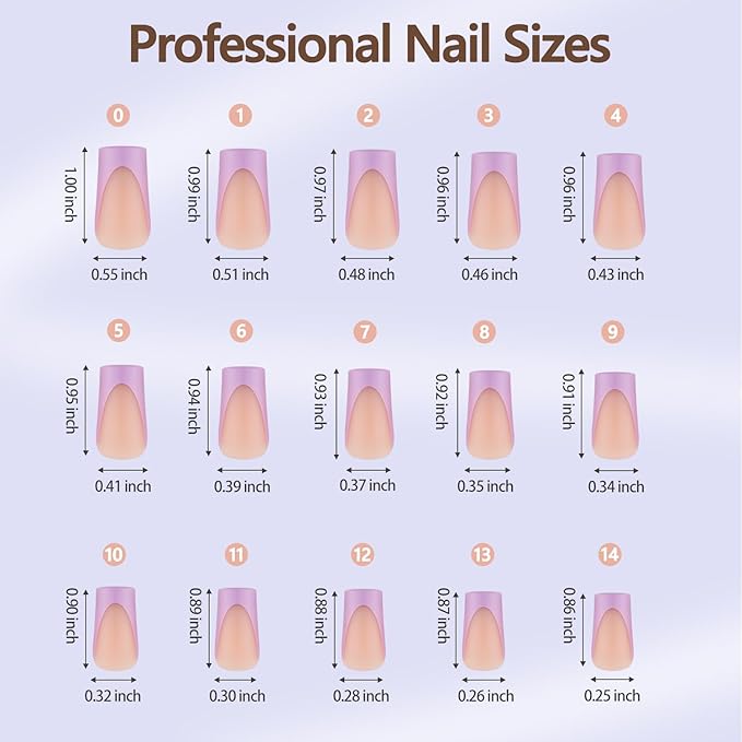 Misssix XBASICTIPS French Tip Press On Nails, 300Pcs French Gel Nail Tips Long Square, Soft Gel Pre-shaped No Need to File 3 in 1 Tips, Fake Nails for Nail Art DIY Extension Designs 15 Sizes