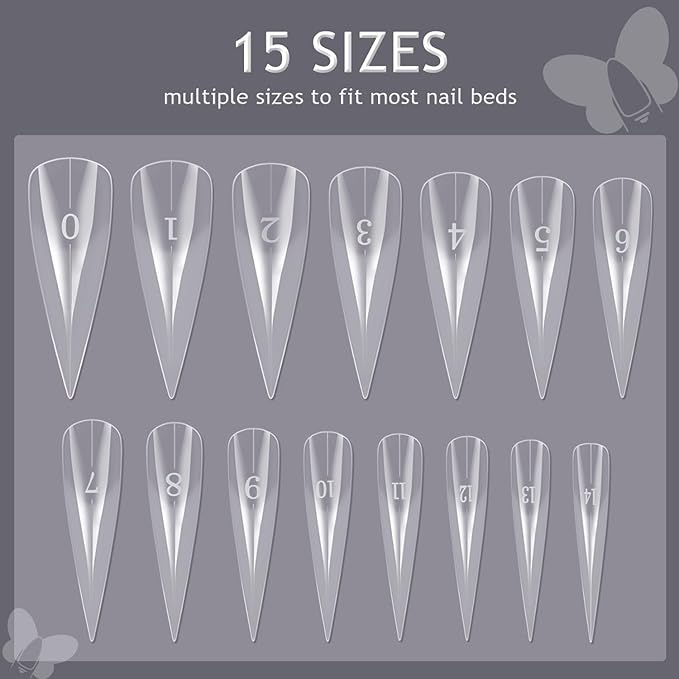 Cat Claw Nail Forms Kit, 150 PCS Long Claw Dual Forms for Polygel, Reusable Eagle Claw Nail Extension Molds with Nail Brush, Halloween Stiletto Nail Tips for Professional Manicure Salon