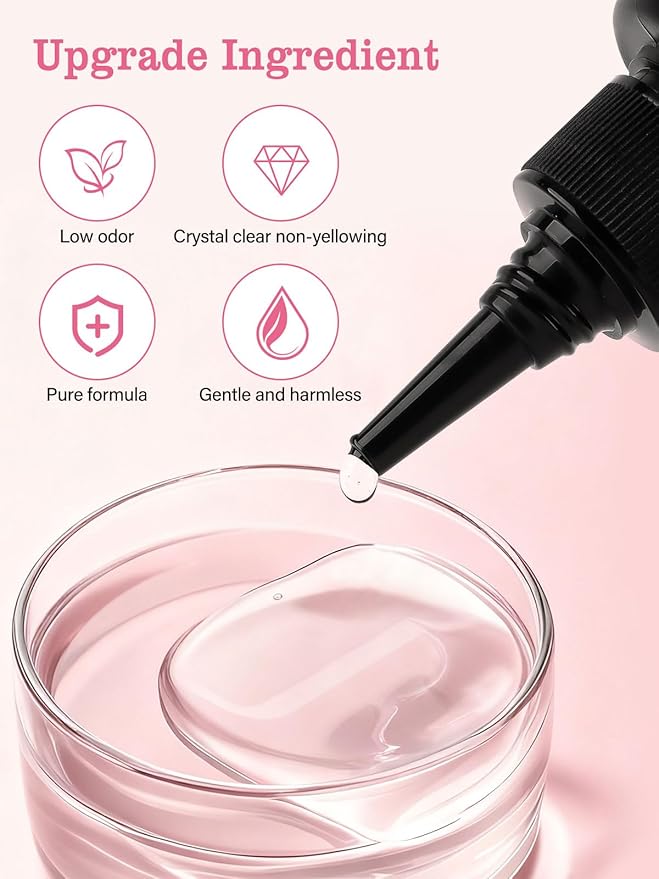 EBANKU 100ml Builder Gel for Nails Clear, Strengthener Gel Color Hard Builder, Nail Apex Building Soak off Long Lasting for DIY Art Manicure