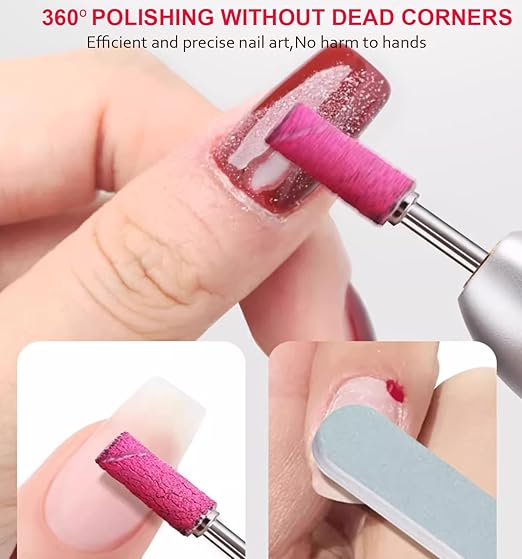 100Pcs Small Sanding Bands for Nail Drill, 80 120 180 240 Grit Mini Nail Sanding Bands with 3mm Mandrel Bit, Professional Nail File Set for Acrylic Gel Nails Manicure Pedicure