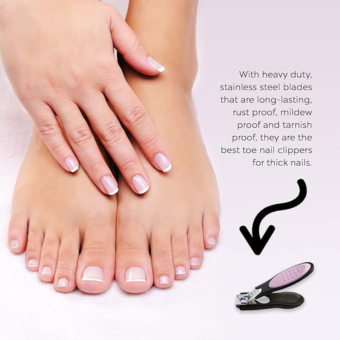 Dream Cut Nail Clipper, Toenail Clippers, Chrome Plated, Stainless Steel, Sharp, Sturdy, Comfort Grip, Nail Catcher, for Men and Women, Nail Cutter, Trimmer