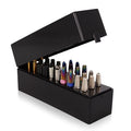 PANA Rectangle Nail Drill Bit Holder Display Organizer Case - Dustproof Carbide Bit Storage Container Box For Manicure Tools Nail Salon - 30 Holes Black (Drill Bits Not Included)