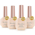 MelodySusie Top Coat Base Coat Nail Dehydrator and Primer Set Long Lasting Shine Nail Polish Art Design Manicure Kit Perfect Gifts for Women Girls 4 Pcs 15ml Clear