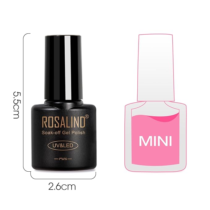 ROSALIND 24pcs Jelly Gel Polish Set with Gel Base and Matte Glossy Glitter Top Coat, 20 Colors Neutral Jelly Pink nude Sheer White Color Soak Off UV Gel Set Salon DIY