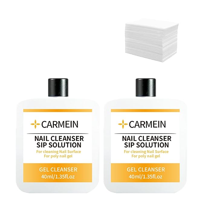 Poly Gel Slip Solution & Nail Cleaner - Professional Polyester Nail Gel Surface Cleaner for Nail Care (2pcs)40ml/1.35 fl oz