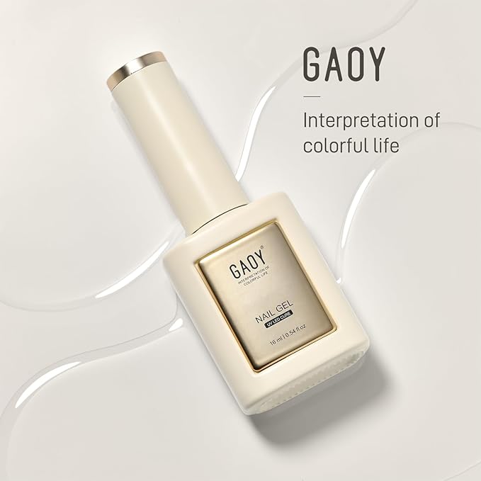 GAOY Gel Top Coat, Builder Gel and Base Coat Set, 6 Pcs 16ml Clear Glossy No Wipe Combination for Long Lasting UV Light Cure Nail Art DIY