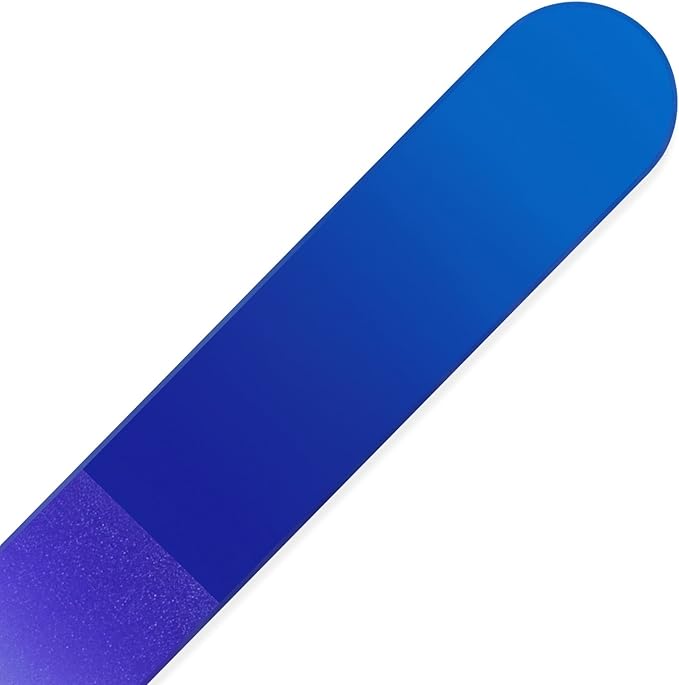 Mont Bleu Glass Nail File - Genuine Czech Tempered Glass - Handmade - Best Crystal Nail File for Natural Nails