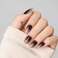 Black White Ombre Press on Nails, Medium Reusable & Natural Acrylic False Nails, Stick on Nails for Women Gift, Glue on Nails Kit 30 Pcs