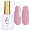 AILLSA Gel Nail Polish Light Purple Dried-Rose Nude Gel Polish Dusty Mauve Neutral Color Gel Polish Natural Summer Winter Nails Soak Off U V Gel Nail Manicure at Home Holiday Gift 0.51 Fl Oz/GC03