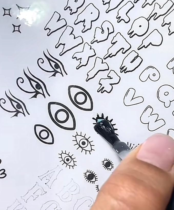 Nail Art Practice Sheet reusable Nail Art training mat Acrylic Nail sculpting Art stencil Guide French Tip Nail art worksheet 3D Nail design training sheet, Practice how to do acrylic Nail art (11)