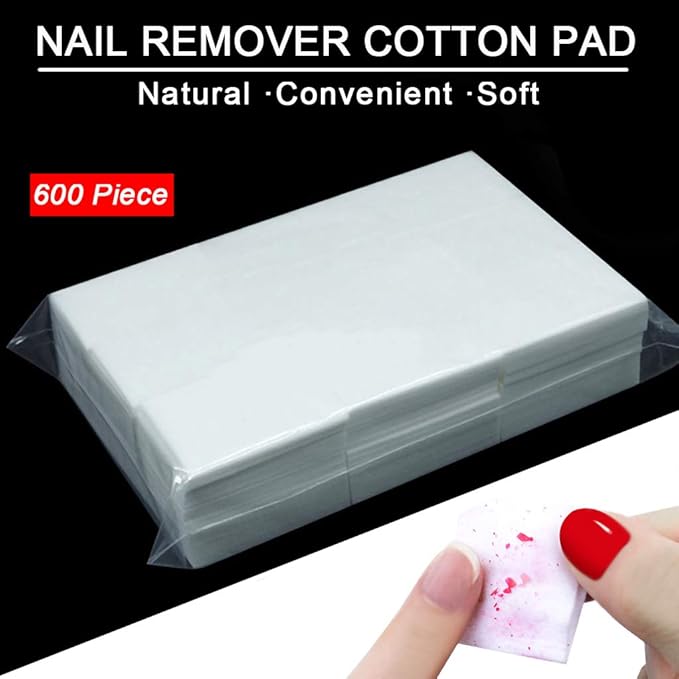 Nail Polish Gel Remover Tools Kit, Soak Off Cap Clip, 200ml Dispenser Bottle, UV Gel Polish Cuticle Pusher, 600 PCS Cotton Pads, Handle Brushes, 100/180 Nail File, Buffer Block, Finger