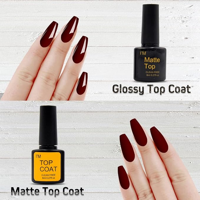 Gel Nail Polish Kit with Nail Art Decorations, Nail Polish Set include 11 Colors with Glossy & Matte Top Coat, Base Coat, Nail Stickers, Rhinestones decorations and Manicure Tools for Women