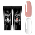 ROSALIND Nude&Clear Poly Extension Gel for Nails, 2 PCS 1oz/30ml Clear Nude Poly Builder Pink Gelfor Gel Nail Extension