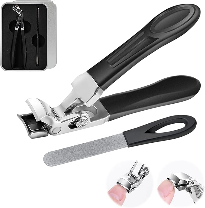 ClipMaster Pro Toenail Clippers,Dotmalls ClipMaster Pro,Grishay ClipMaster Pro,Clip Master Pro for Thick Nails,Large Angled Head Toenail Clippers with Wide Opening for Elderly Seniors(1Pcs)